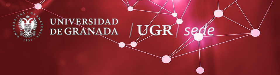 Imagen donde se puede leer Universidad de Granada, UGR, sede.