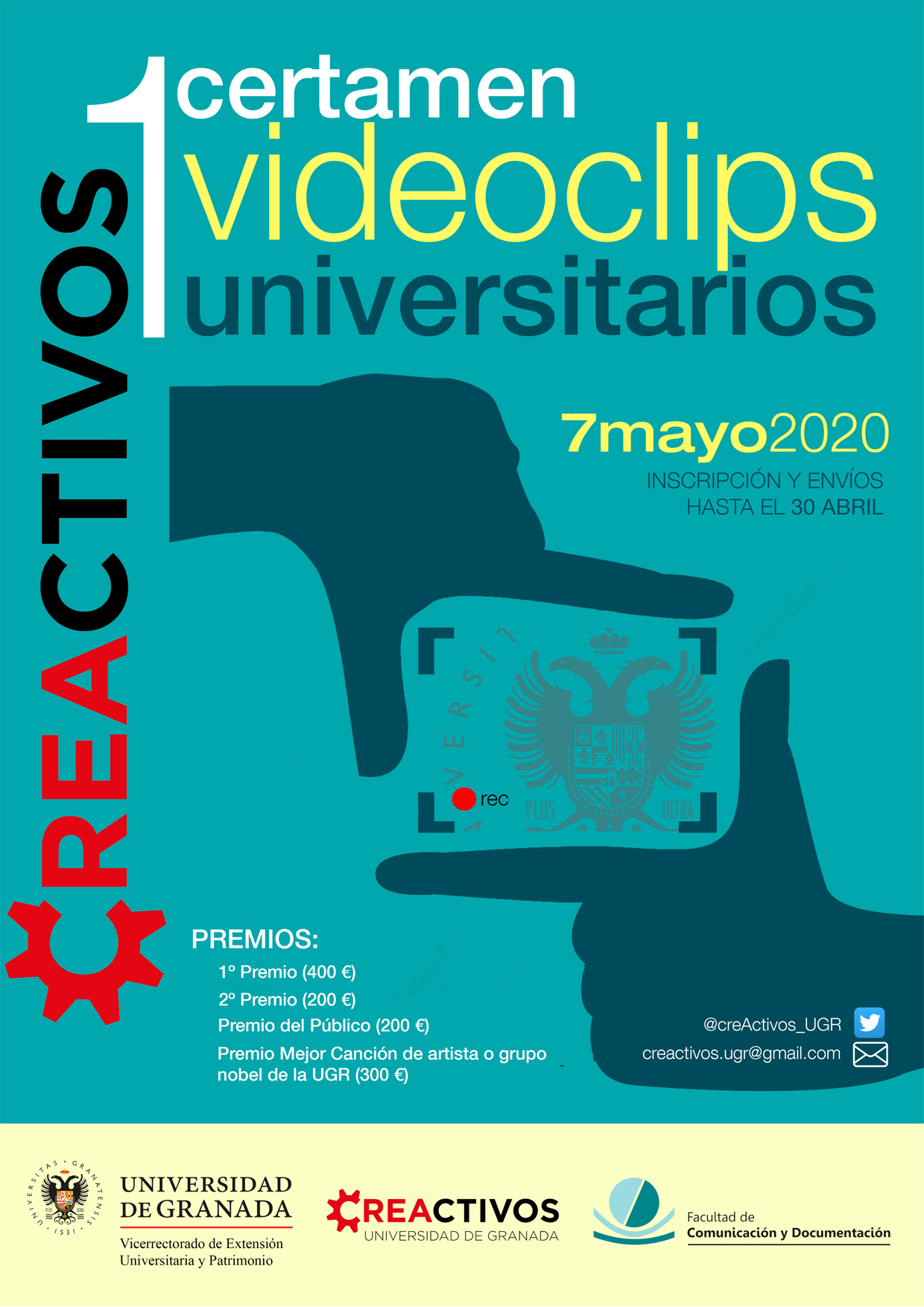 Portada del I Certamen de Videoclips Universitarios de la Universidad de Granada